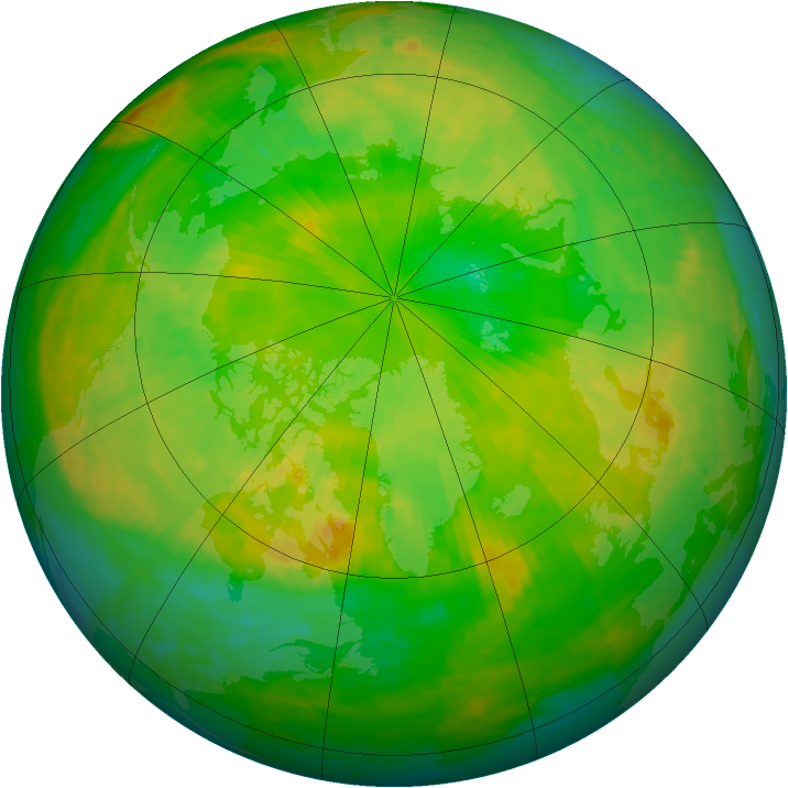 Arctic ozone map for 16 June 1994
